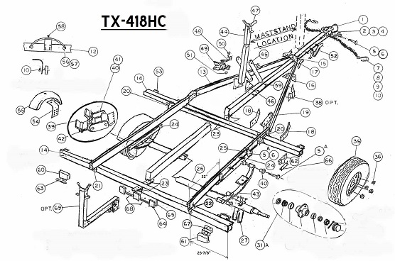 TX-418HCR Parts - Trailex, Inc.