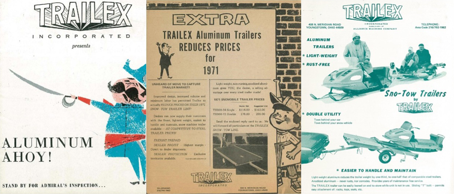 trailex-aluminum-old-ads Three brochure images from the 1970’s for Trailex, showing an establish history for this aluminum trailer manufacturer.
